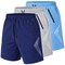 Men's 3-Pack Performance Training Shorts With Zipper Pockets (Sizes, S to 2XL)